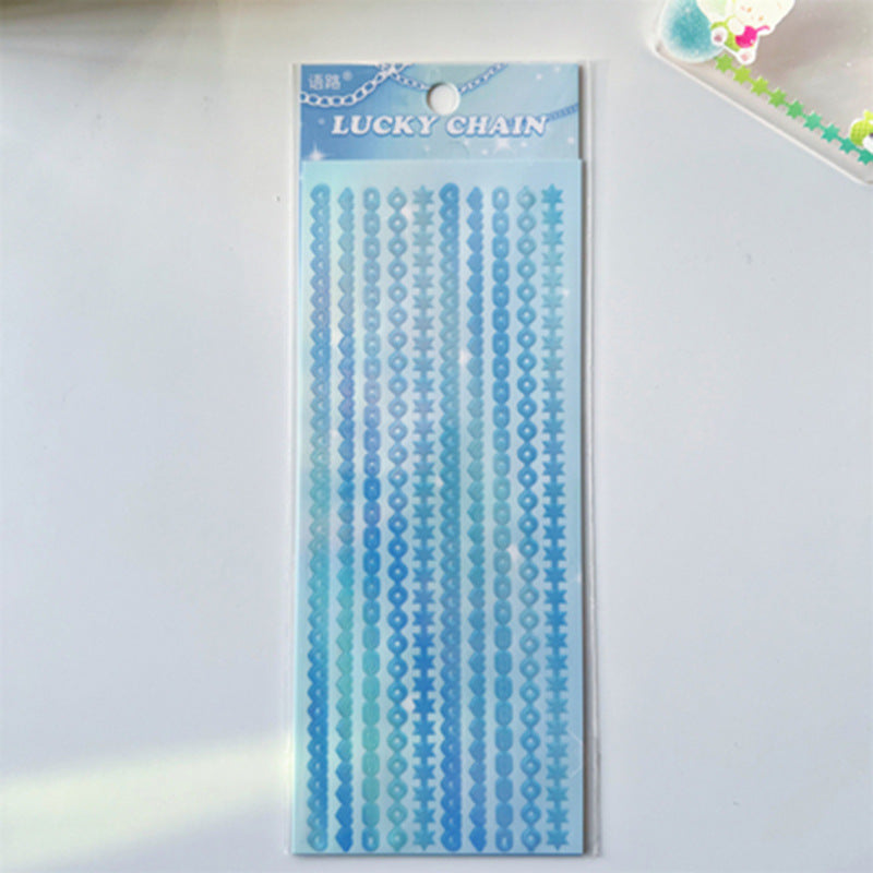 Holographic Lucky Chain Border Sticker Pack