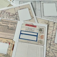 Vintage Label Pocket Junk Journal Paper - 11 Pieces Retro Background Paper for Scrapbooking & Art Journaling