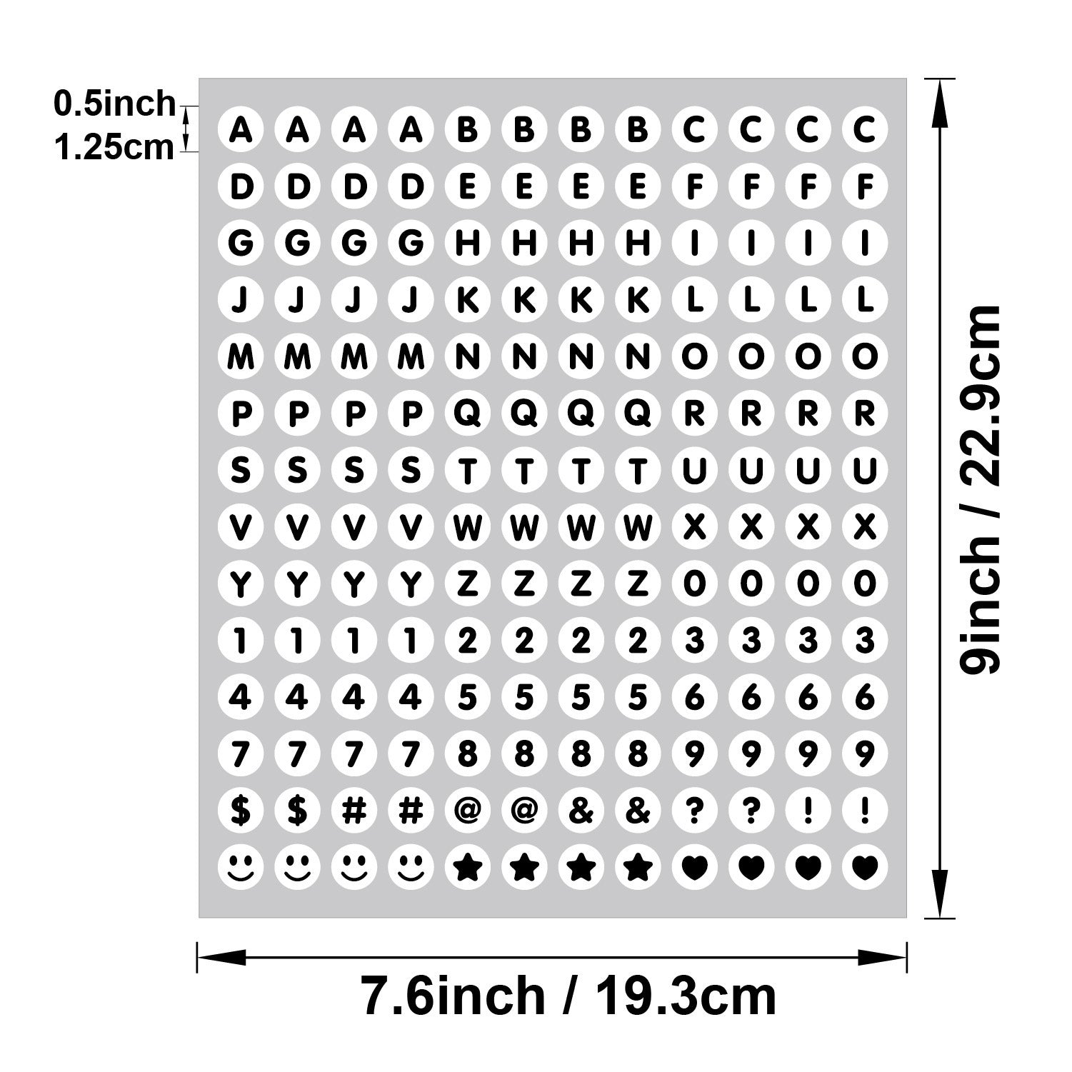 Mini Dot Alphabet Sticker Pack