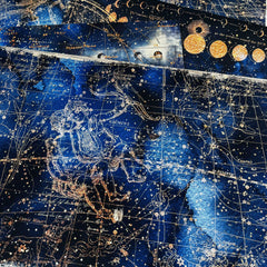 Vintage Astrology Constellation Junk Journal Paper - Cosmic Magic Starry Sky Background Paper for Scrapbooking