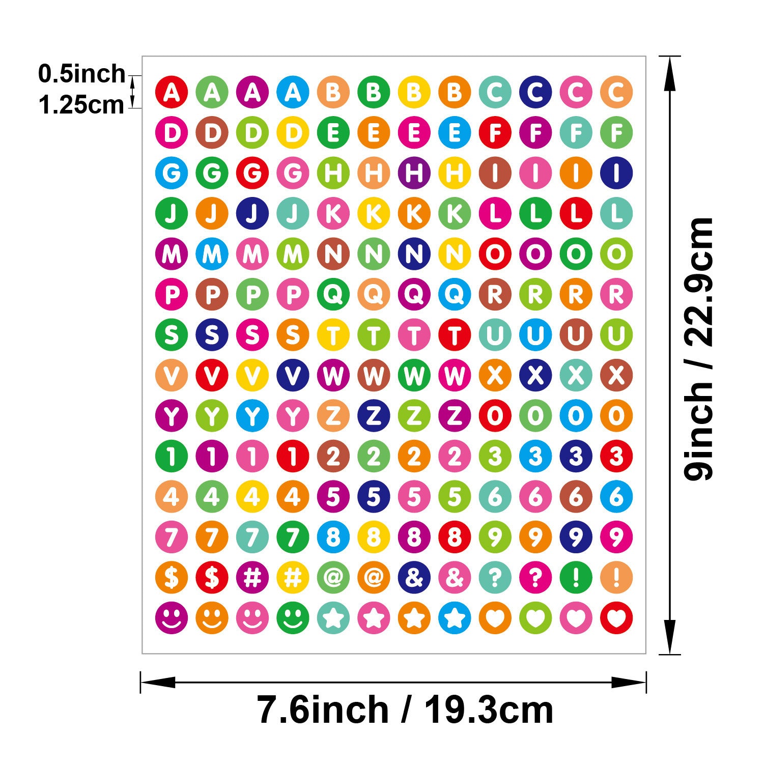Mini Dot Alphabet Sticker Pack