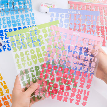Waterproof PET Alphabet Die-Cut Sticker Pack
