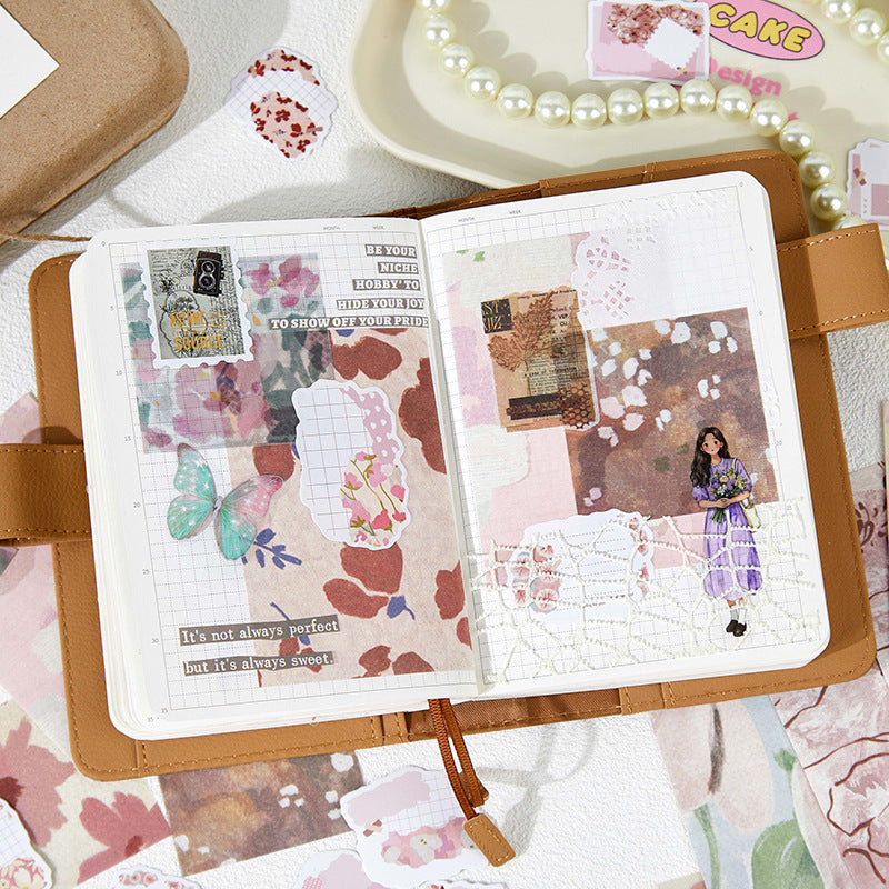 Dreamy floral sticker pack with soft flower and scenery designs