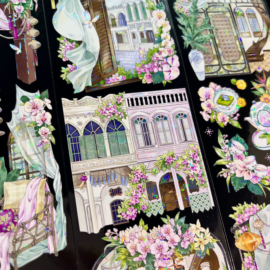 Nanyang Mansion — Pearl-Finish PET Scene Tape | Colonial Architecture | Loop
