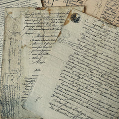 Vintage Calligraphy Letter Newspaper Junk Journal Paper - Aged Background Paper for Scrapbooking & Photography