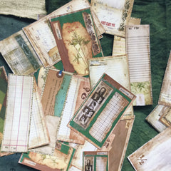 Vintage Botanical Floral Junk Journal Paper - 38 Pieces Background Paper for Scrapbooking & Art Journaling