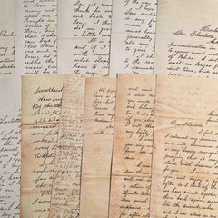 Vintage Letter Notes Junk Journal Paper - Newsprint Background Paper for Scrapbooking & Photography