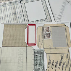 Vintage Label Pocket Junk Journal Paper - 11 Pieces Retro Background Paper for Scrapbooking & Art Journaling