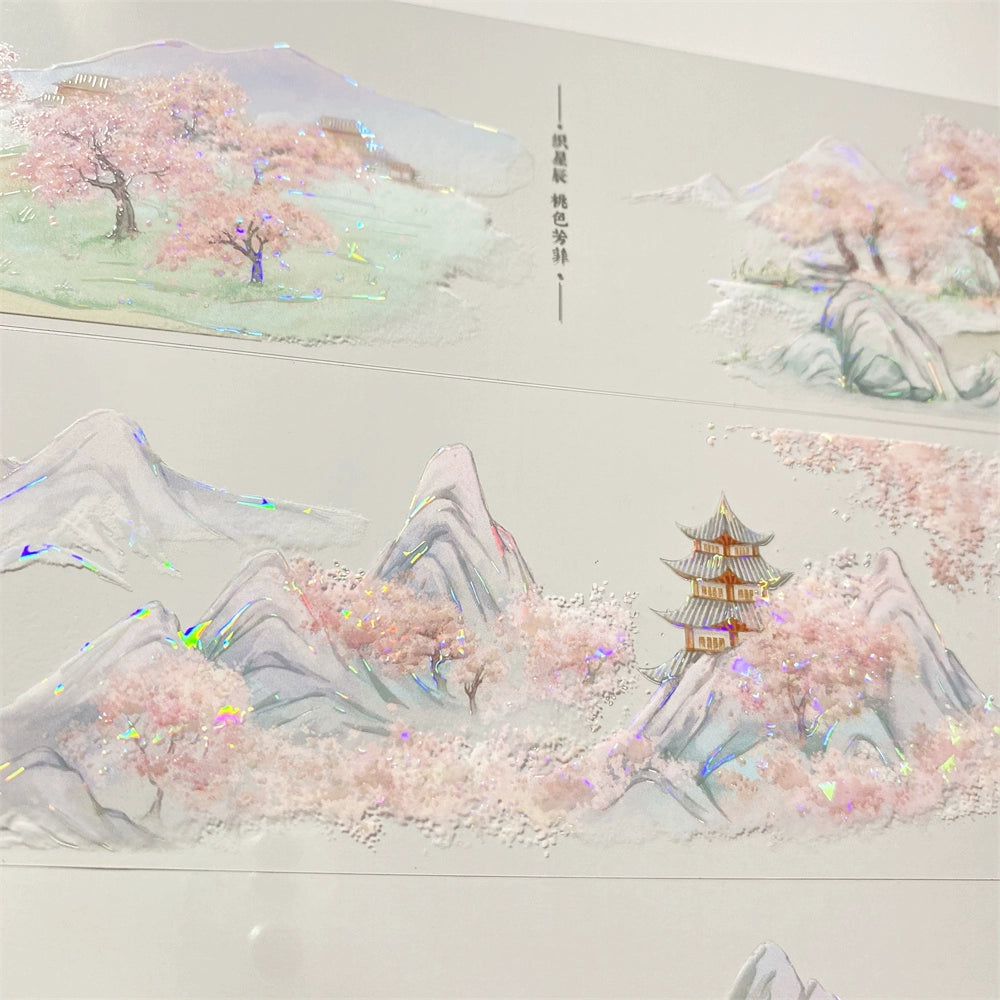 Peach Blossom Scenery PET Tape