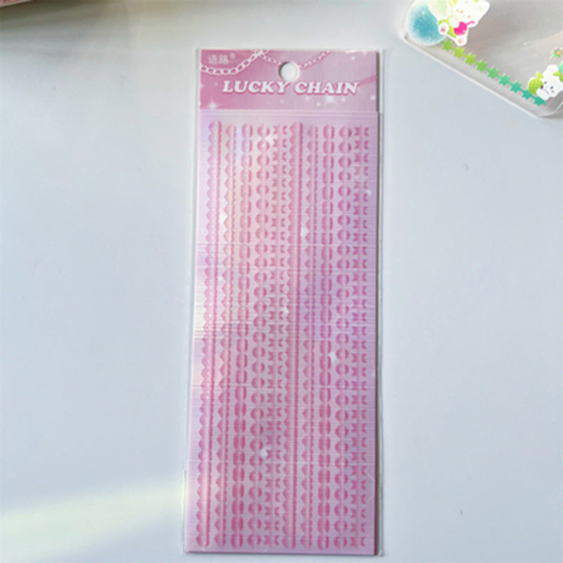 Holographic Lucky Chain Border Sticker Pack