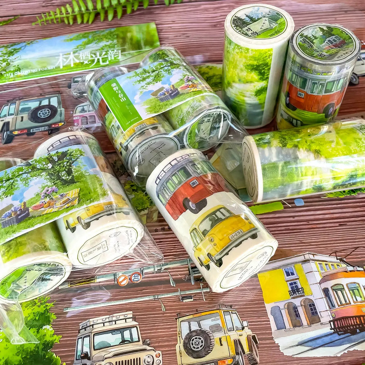 Drive & Dwell · Road Trip & Camping Tape Drive & Dwell PET/Washi Tape | Road Trip & Camping Scenery