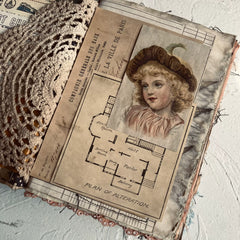 Handmade Coffee Dyed Paper - 32pcs Vintage Junk Journal Ephemera Newspaper Stickers for Scrapbooking