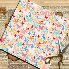 Vintage Garden Scrapbook Sticker Paper - 20 Sheets 20x20cm Foldable Decorative Stickers