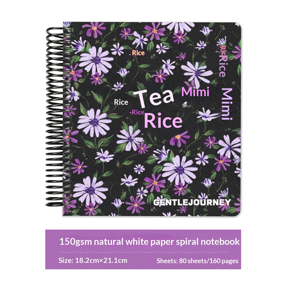 Colorful Botanical Spiral Journal Book — 7.2 × 8.3"