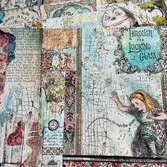 Alice in Wonderland Junk Journal Paper - 10 Sheets Vintage Fairy Tale Background Paper for Art Journaling