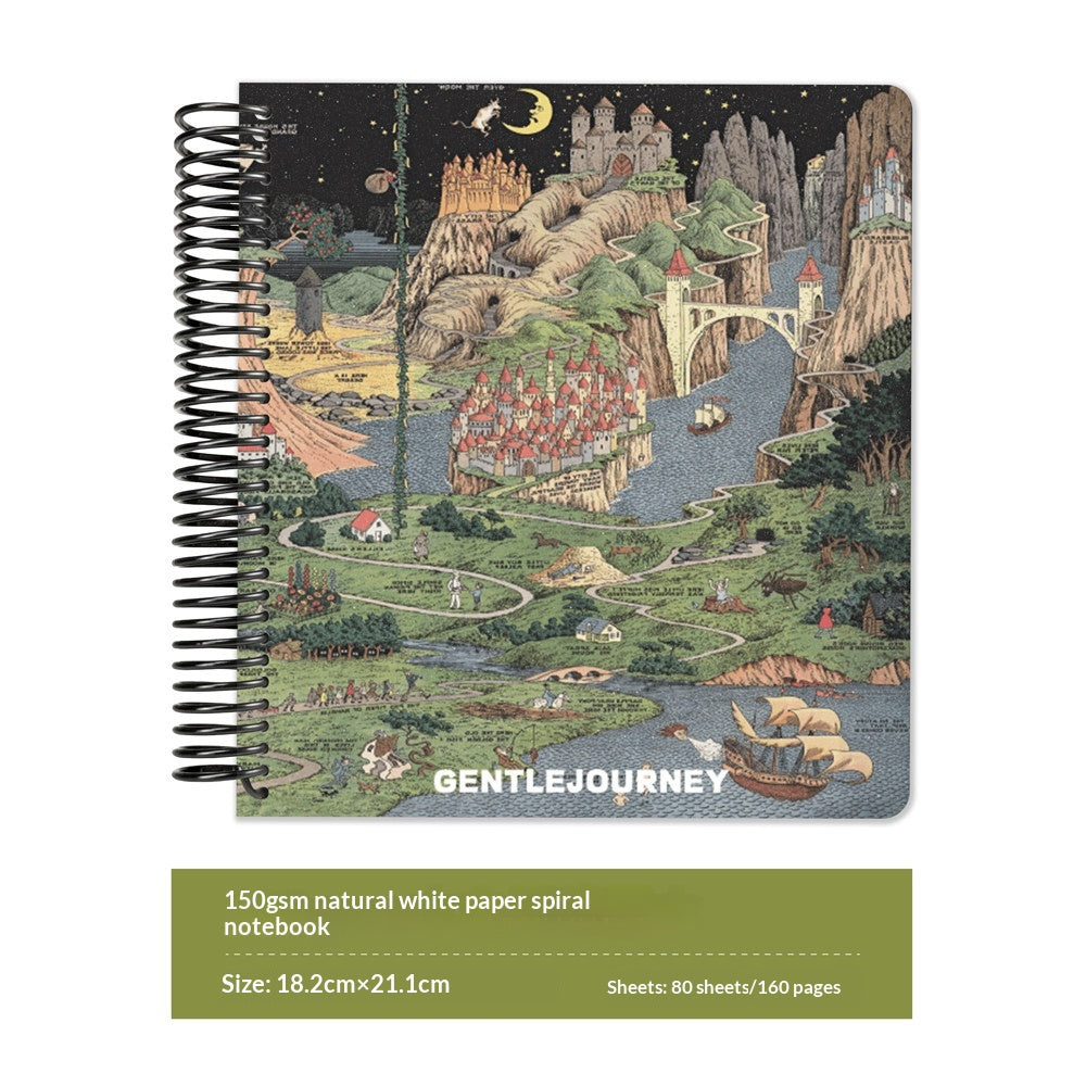 Colorful Botanical Spiral Journal Book — 7.2 × 8.3"