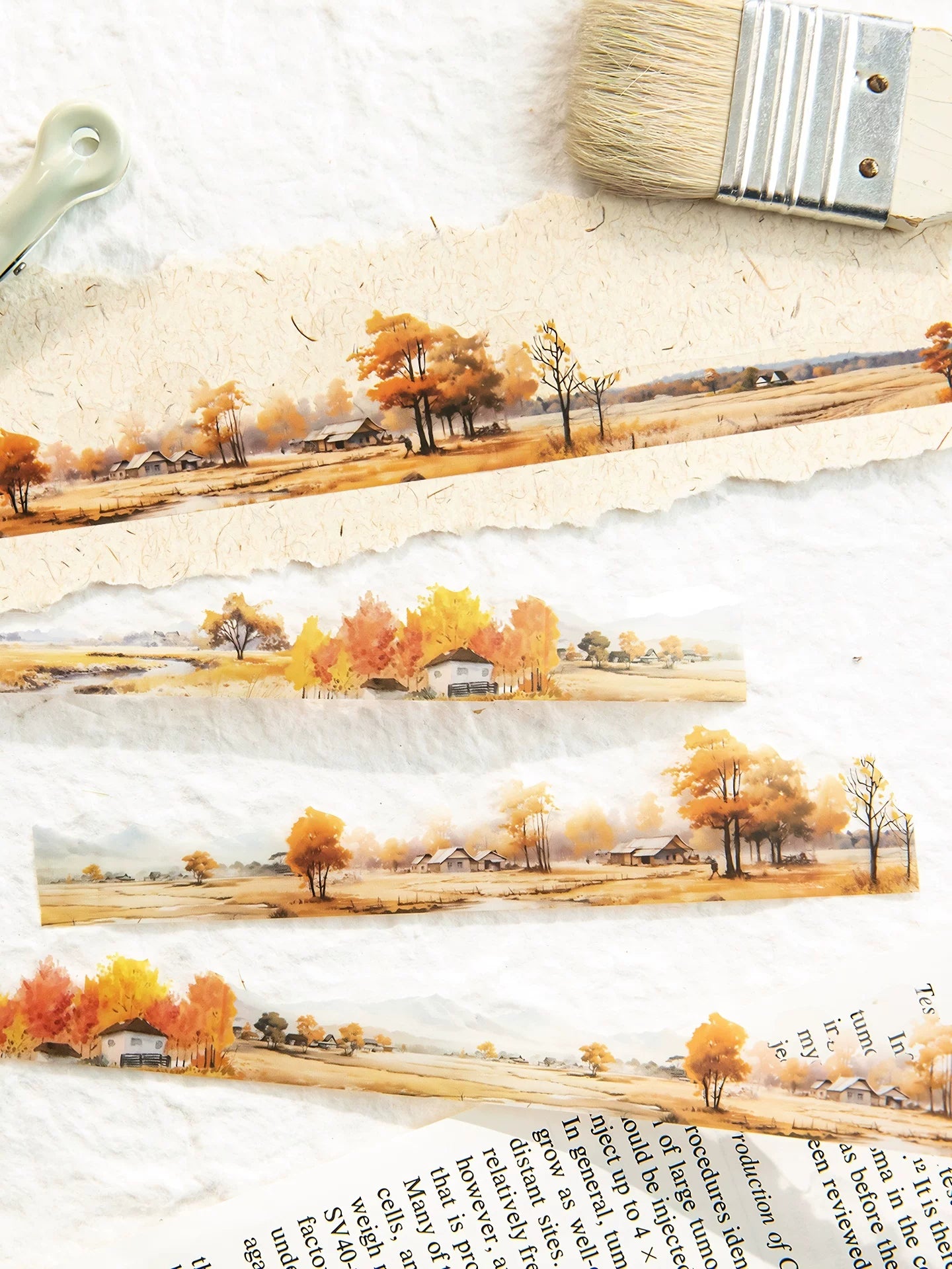 Mountain Landscape Washi Tape - Scenic Forest Hills | PET Journal Scene Building Decoration Roll