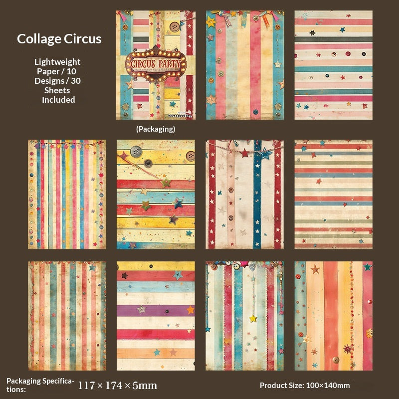 Circus Party vintage scrapbooking paper