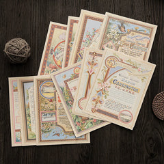 Vintage Book Page Junk Journal Paper - 10 Pieces Offset Paper Background Stickers for Scrapbooking & DIY Album