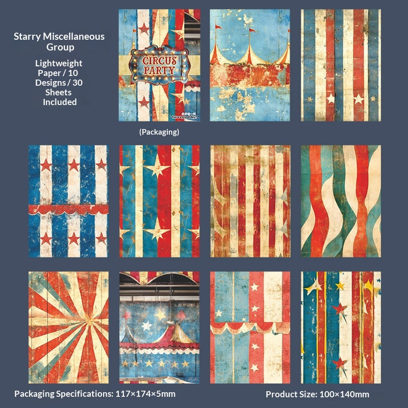 Circus Party vintage scrapbooking paper