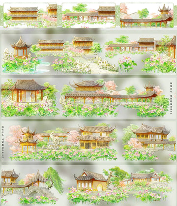 Pavilion and Lotus Shadows PET Tape