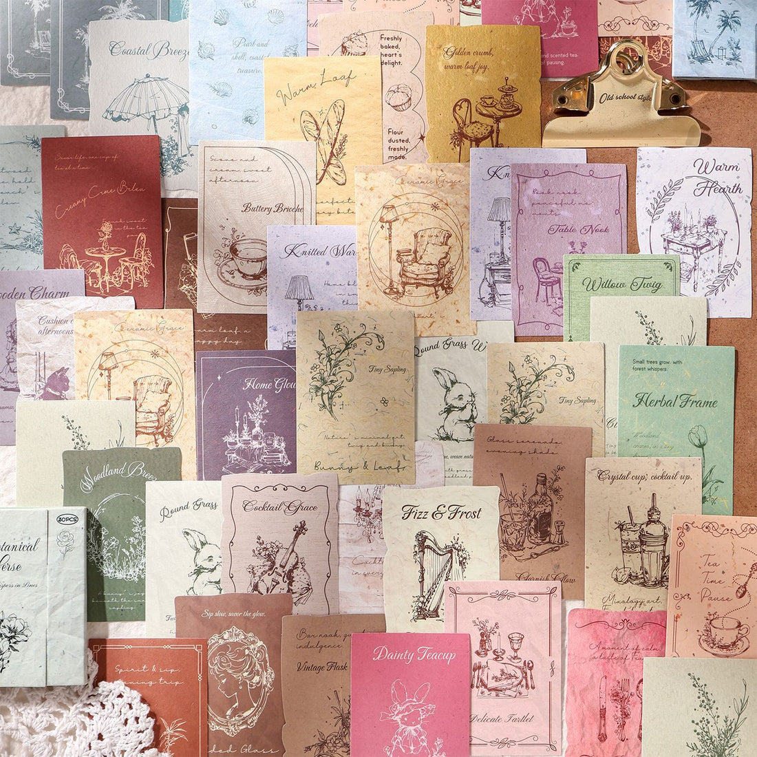 Dual-material sticker pack with soft text and line art pieces