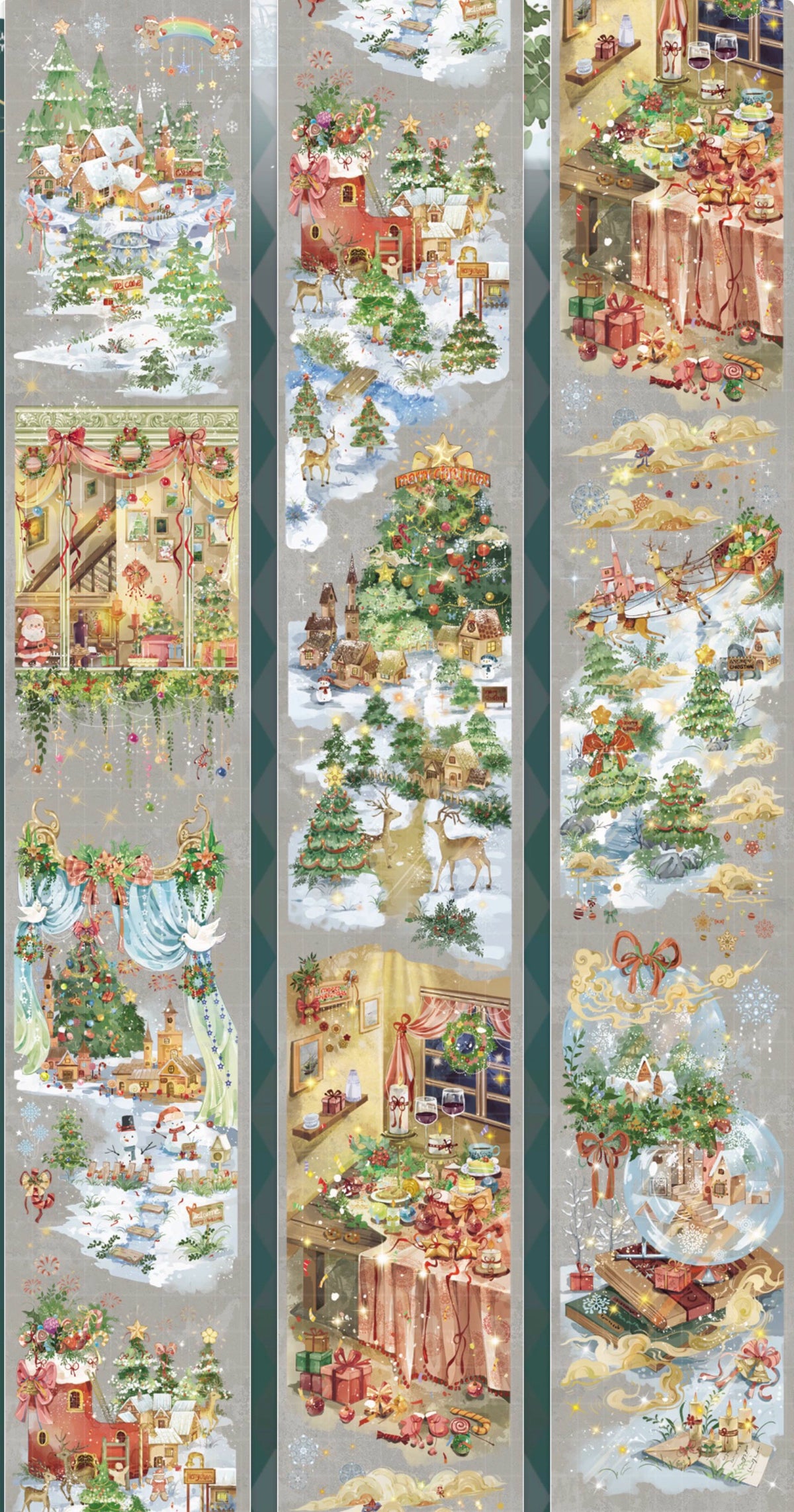 Christmas Wonderland & Christmas Legend Washi Tape - Festive Holiday Decorative Tape for Journaling