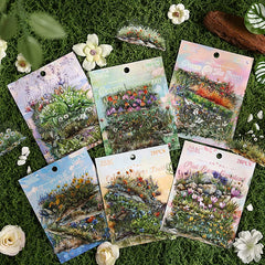 Wild Meadow Grass & Flower Stickers - Nature Landscape Scenery | Waterproof PET Journal Decor