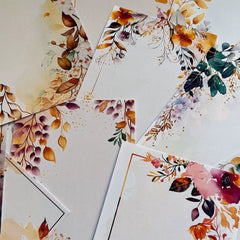 Vintage Floral Garden Junk Journal Paper - 16 Pieces Spring Flower Background Paper for Scrapbooking