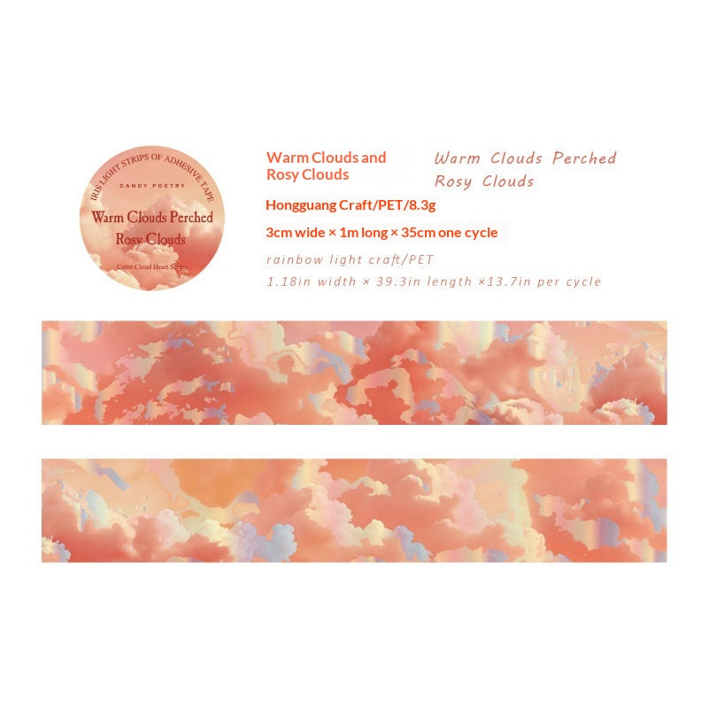 Cloudheart PET holographic decorative tape