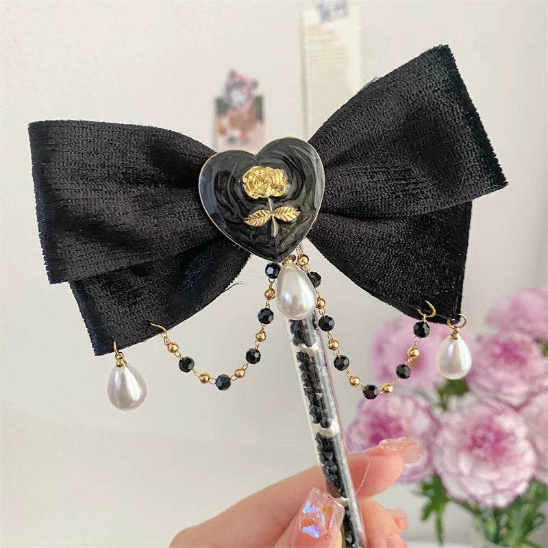 Pearl Tassel Bow Decorative Craft Knife