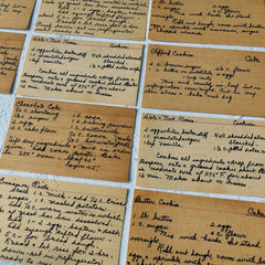 Vintage Recipe Ticket Junk Journal Stickers - 10 Pieces Retro Ephemera for Scrapbooking & Art Journaling