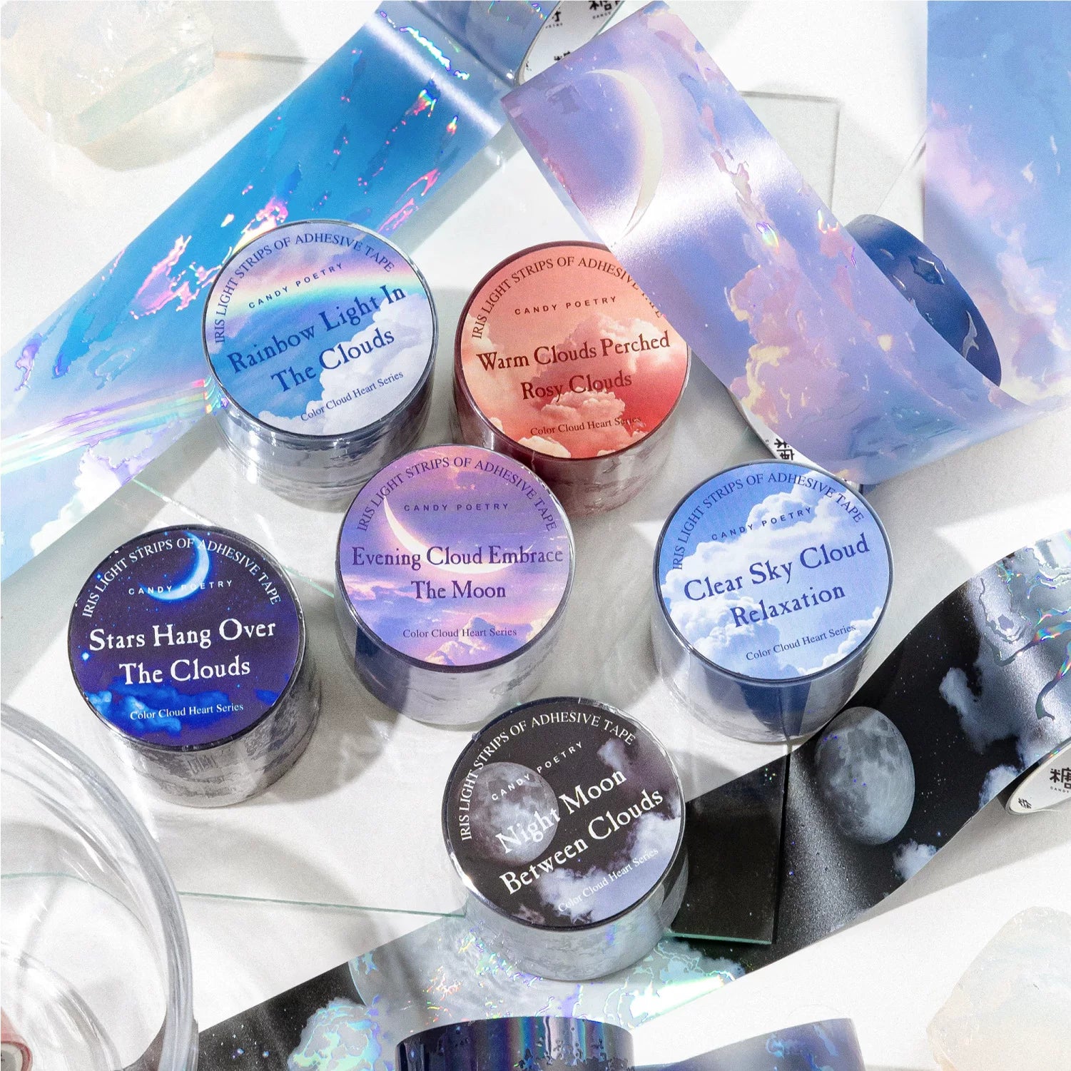 Cloudheart PET holographic decorative tape