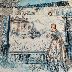 Winter Fairy Tale Background Paper - 10 Sheets Vintage Junk Journal Paper for Scrapbooking & Art Journaling