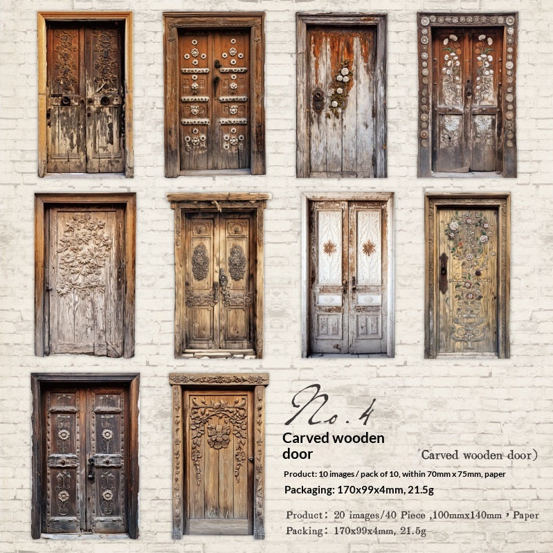 Vintage Doorway die-cut sticker pack