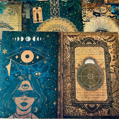 Dark Gothic Medieval Junk Journal Paper - Vintage Kraft Paper Background for Scrapbooking & Art Journaling