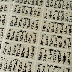 Vintage Calendar Label Ticket Junk Journal Stickers - 36 Pieces Retro Ephemera for Scrapbooking & Art Journaling