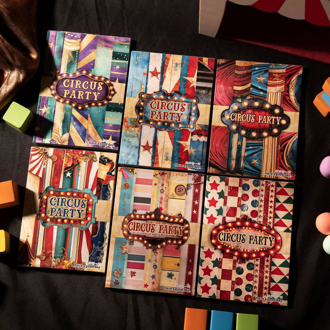 Circus Party vintage scrapbooking paper