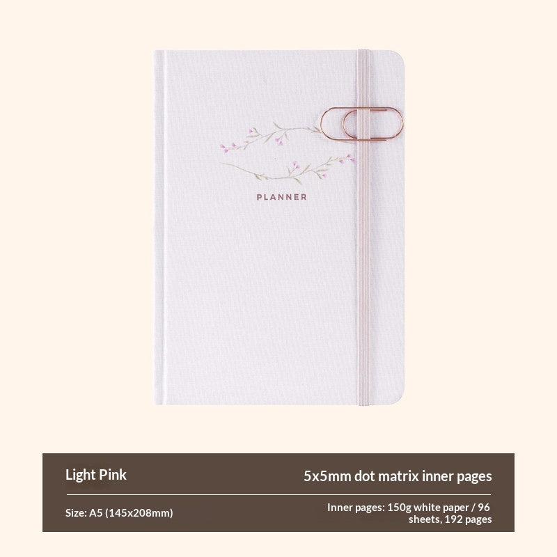 Spring Letters Series A5 Dot Grid Journal Notebook
