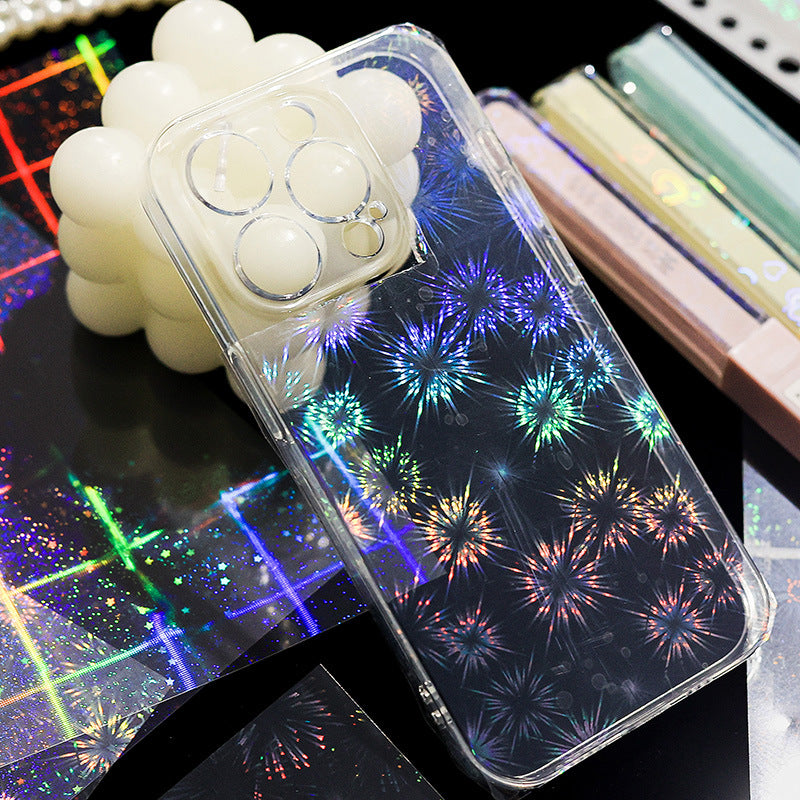 Holographic rainbow iridescent color-shifting film sticker pack