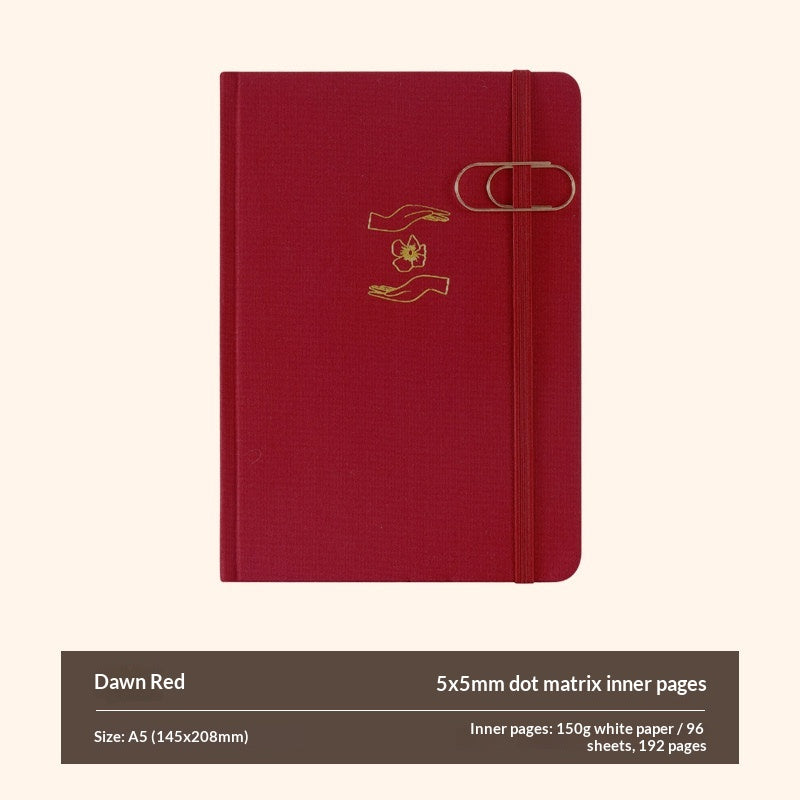 Spring Letters Series A5 Dot Grid Journal Notebook