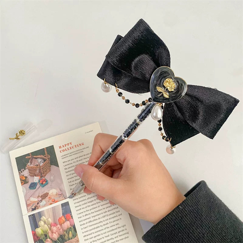 Pearl Tassel Bow Decorative Craft Knife