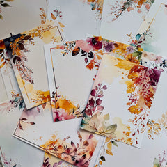 Vintage Floral Garden Junk Journal Paper - 16 Pieces Spring Flower Background Paper for Scrapbooking