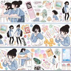 Once Upon a Campus PET Tape Once Upon a Campus Tape – School Life Decorative Tape with Students & Campus Elements for Journaling, Scrapbooking & DIY Crafts