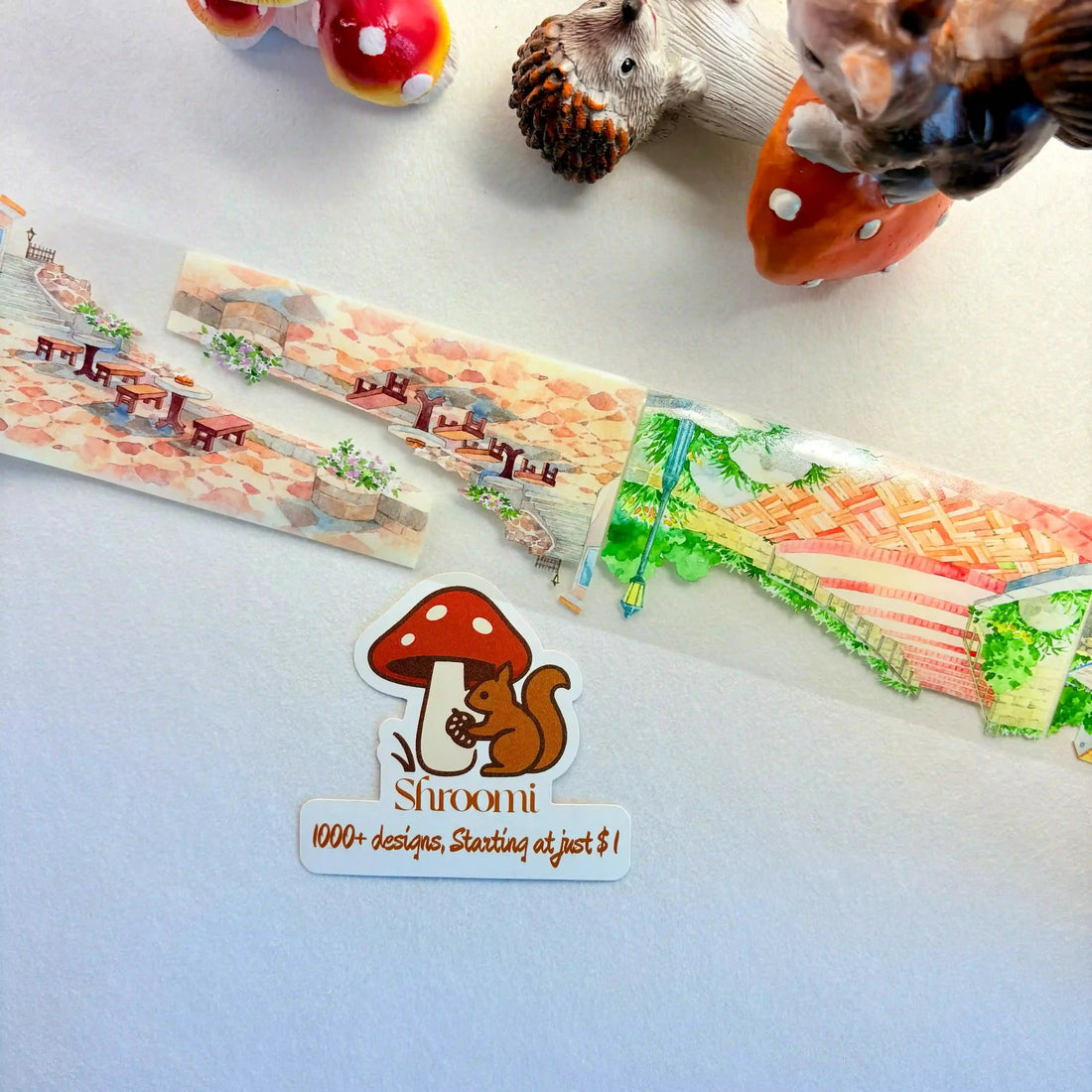 Pedestrian Steps PET Tape Pedestrian Steps PET Tape | Staircase Scenery for Journaling