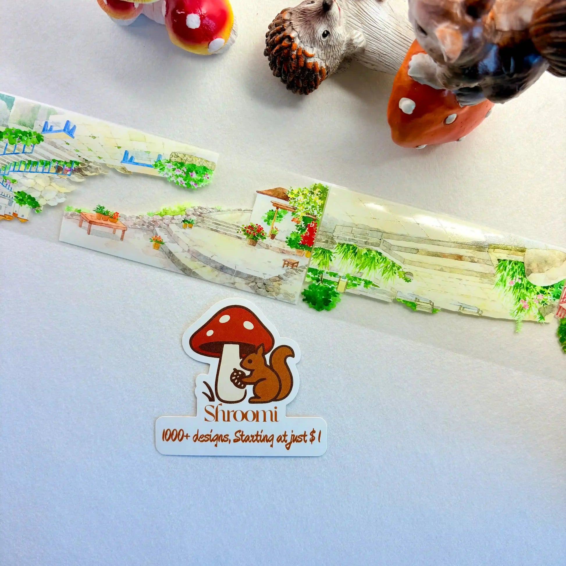 Pedestrian Steps PET Tape Pedestrian Steps PET Tape | Staircase Scenery for Journaling