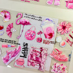 Pink Diary PET Tape Pink Diary PET Tape – Dreamy Flamingo & Pastel Art for Journals