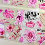 Pink Diary PET Tape Pink Diary PET Tape – Dreamy Flamingo & Pastel Art for Journals