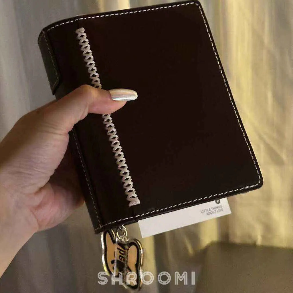 Premium A7 Leather Ring Binder Journal - Refillable Planner - Shroomi