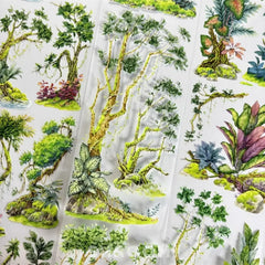 Rainforest Greens PET Tape Rainforest Greens Tape – Tropical Plant Decorative Tape for Journaling & Crafts